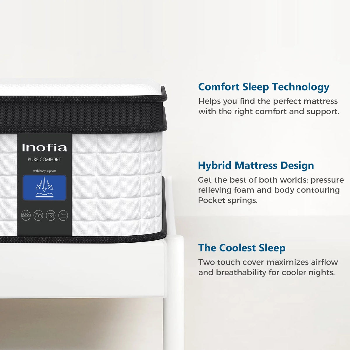 10 inch Hybrid Full Size Memory Foam Mattress L149499