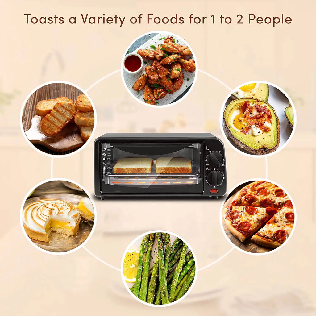 2 Slice Countertop Toaster Oven with 15 Minute Timer & Pan F3089