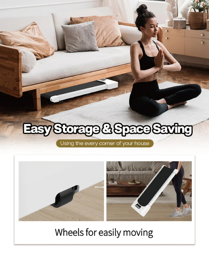 Black Portable Under Desk Treadmill with Remote Control I39116