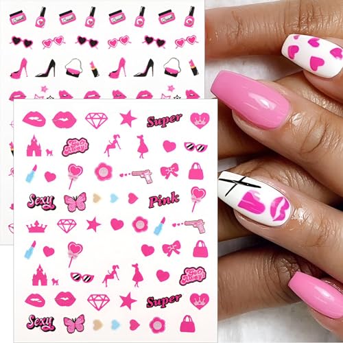 All Holiday Nail Stickers, 30 Sheets Self-Adhesive Nail Art Decals U7663