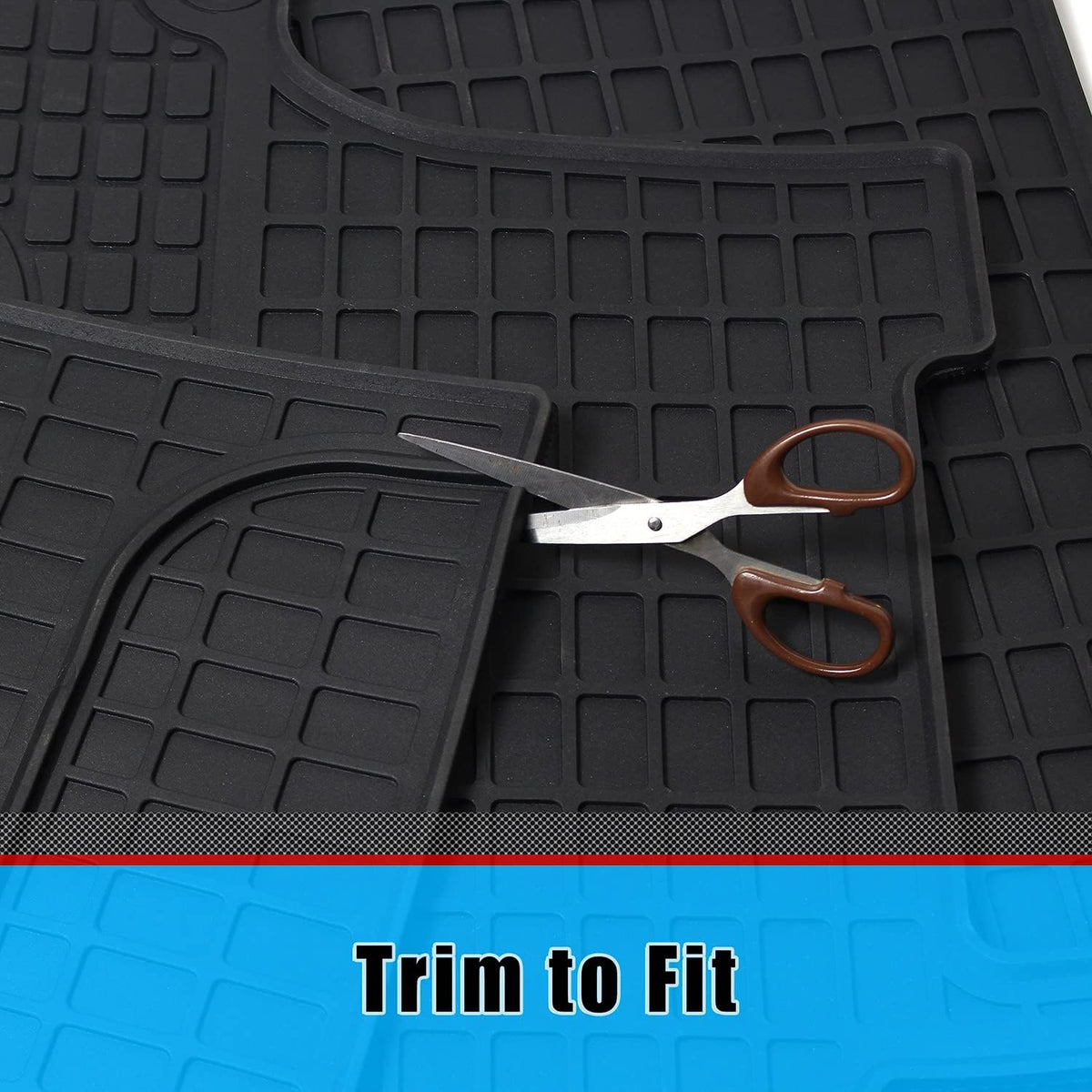 3PCS Set Heavy Duty Rubber Floor Mats for Freightliner Cascadia D2652