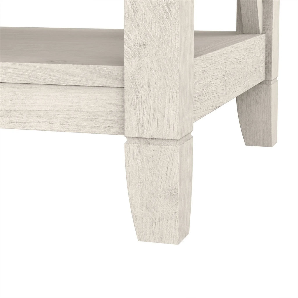 White Engineered Wood Coffee Table with Storage F339