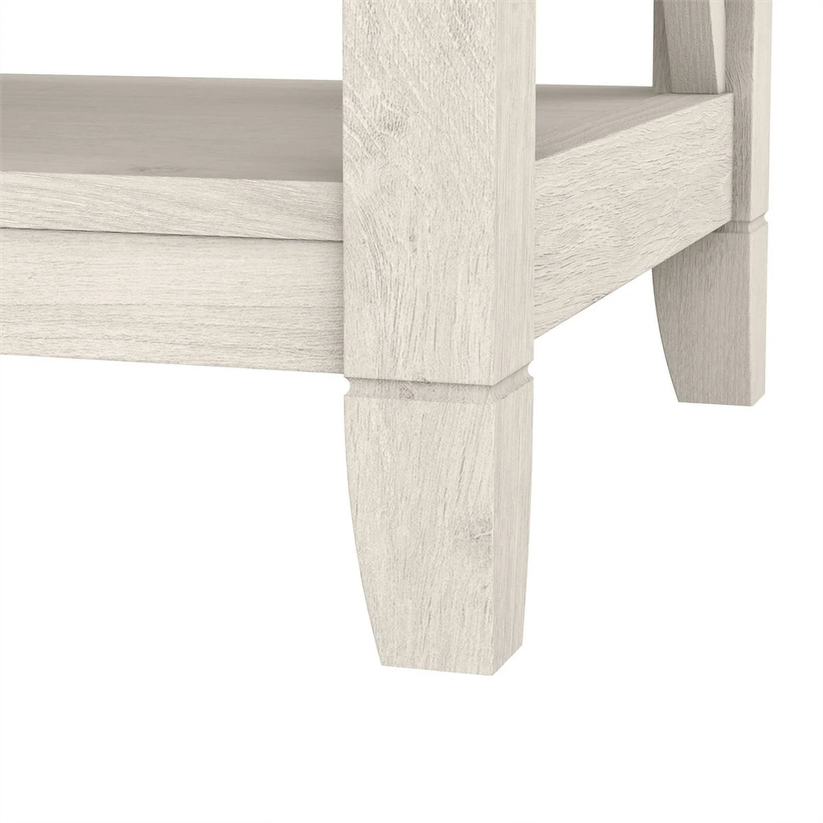 White Engineered Wood Coffee Table with Storage F339