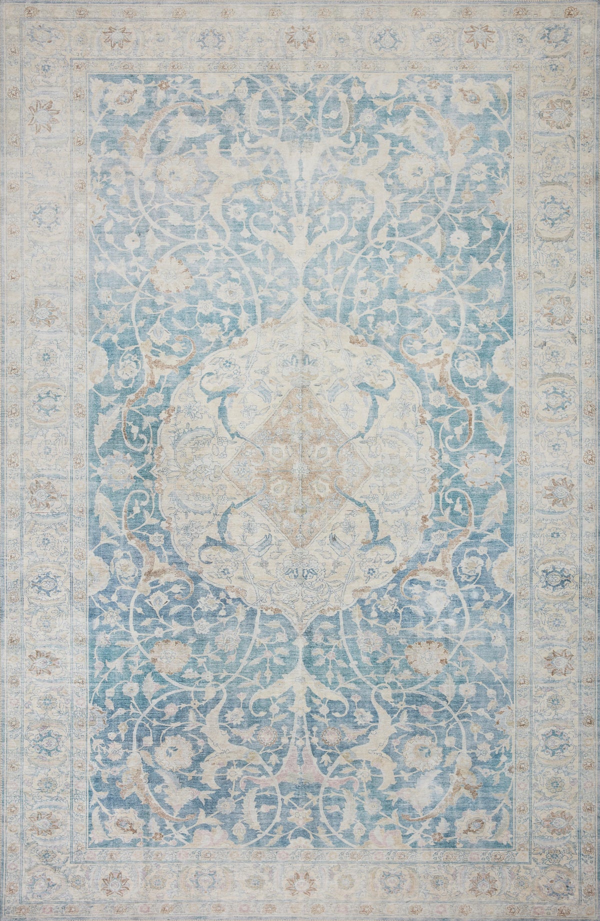 Antique Sky Rug 2.5' x 7'6 U171