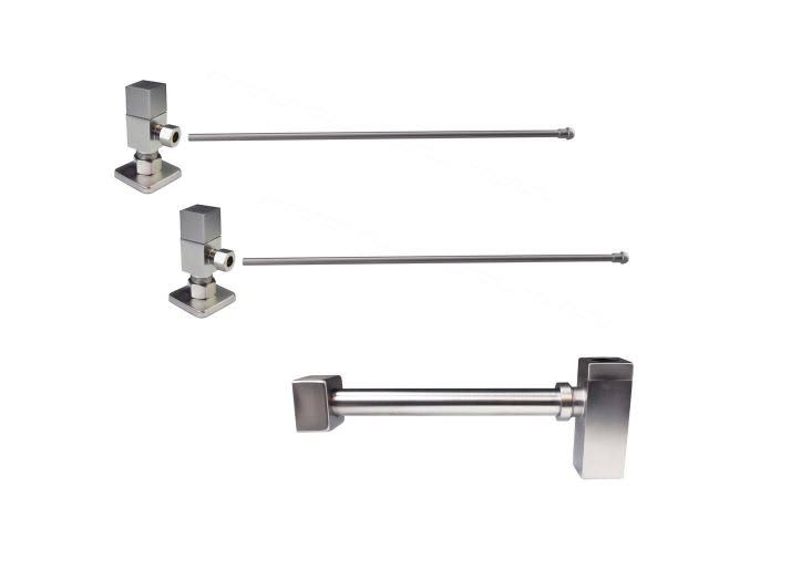 Square European Pedestal Kit Satin Nickel C3140