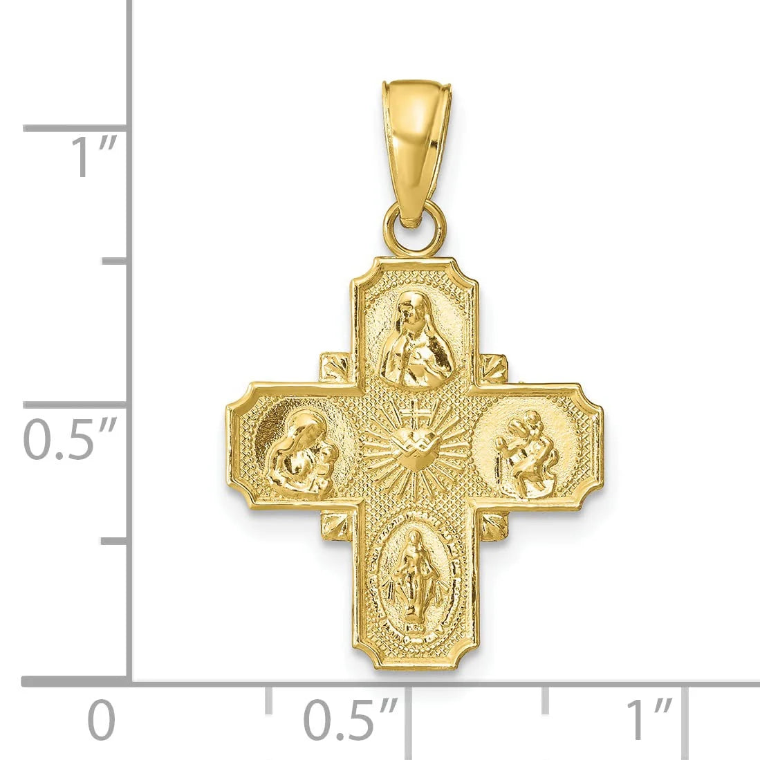 10K Yellow Gold Medal Pendant P9838