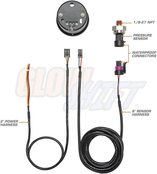 10 Color Digital Nitrous Pressure Gauge Kit with Electronic Sensor G681359