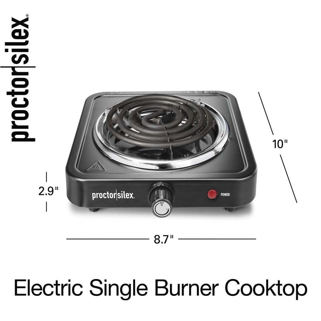 Single Burner Cooktop, Adjustable Temperature, Portable, Stainless Steel Plate Y213