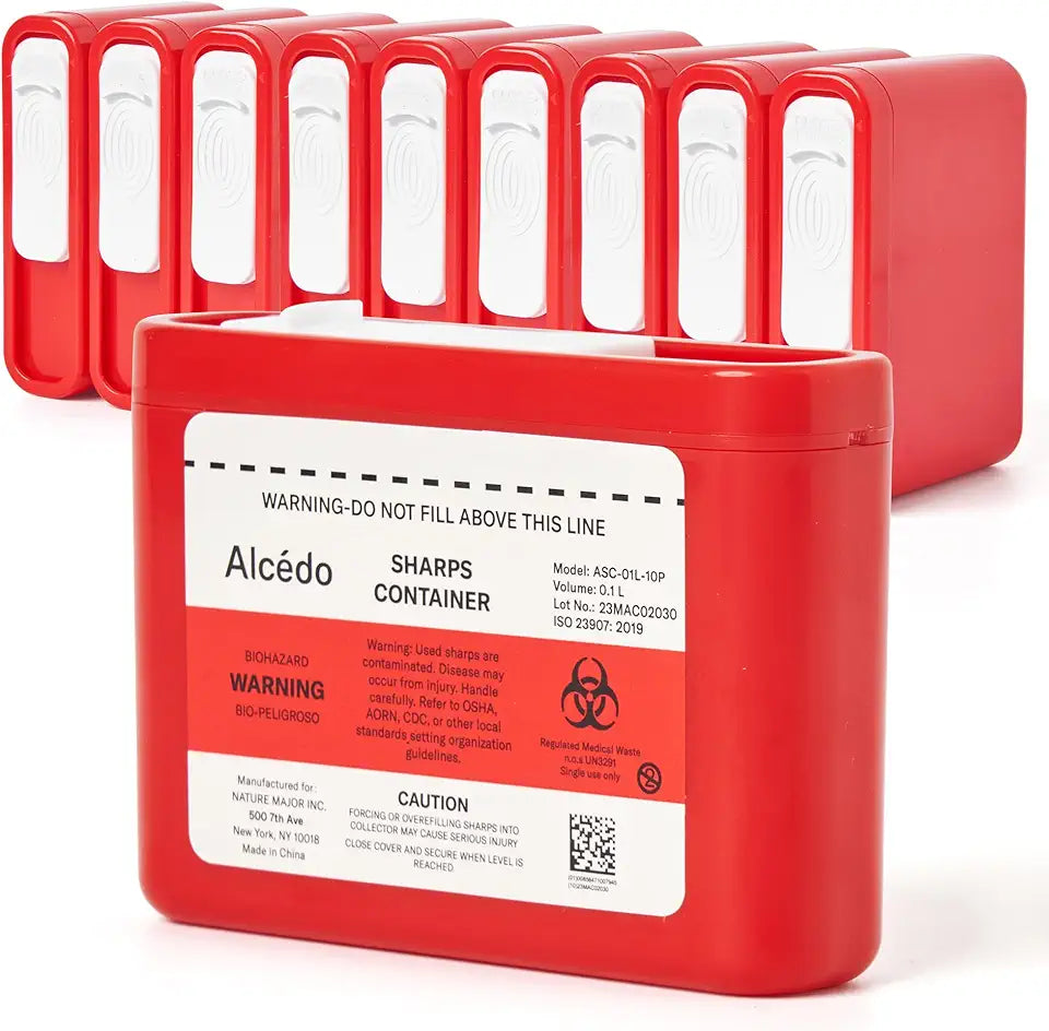 Portable Sharps Container 10-Pack 0.1L R132