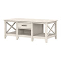 White Engineered Wood Coffee Table with Storage F339