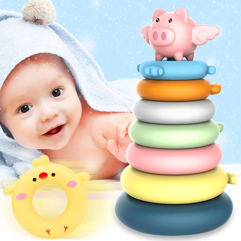 7 Pcs Soft Stacking Rings Toy U92059