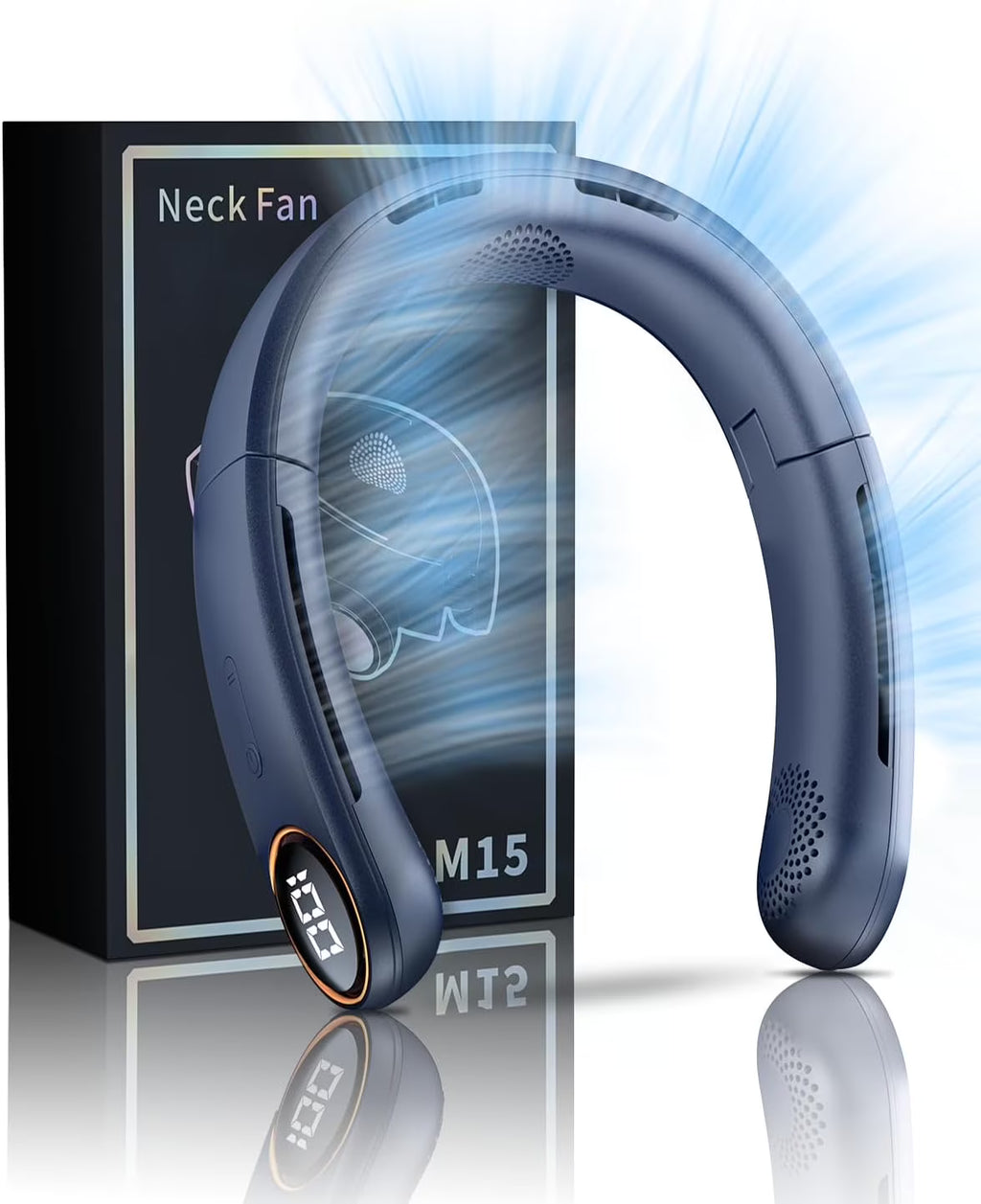 Blue Bladeless Neck Fan C245029