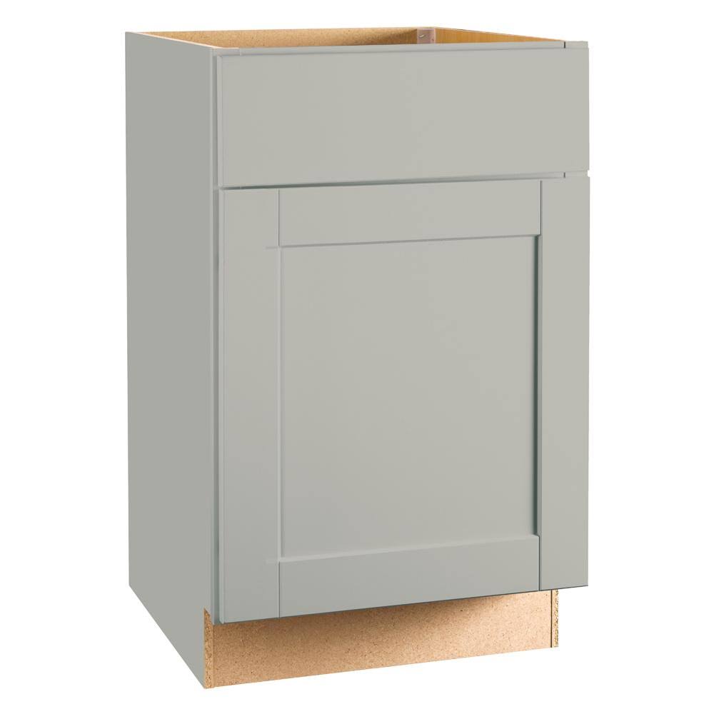 21x34.5x24 in. Base Kitchen Cabinet with Drawer Glides in Dove Gray J608938