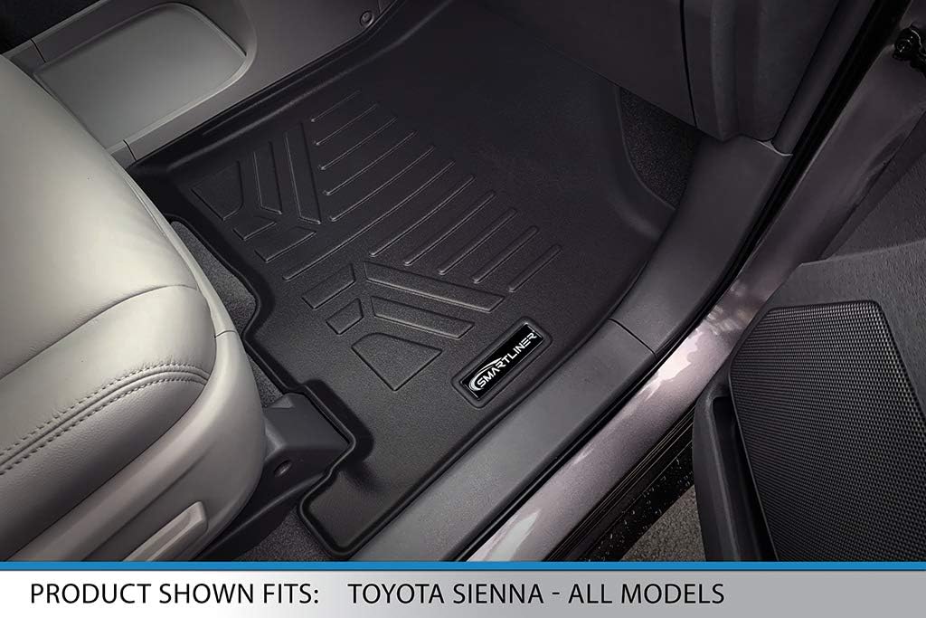 Black Custom Floor Mats 3 Rows and Cargo Liner Set H688252
