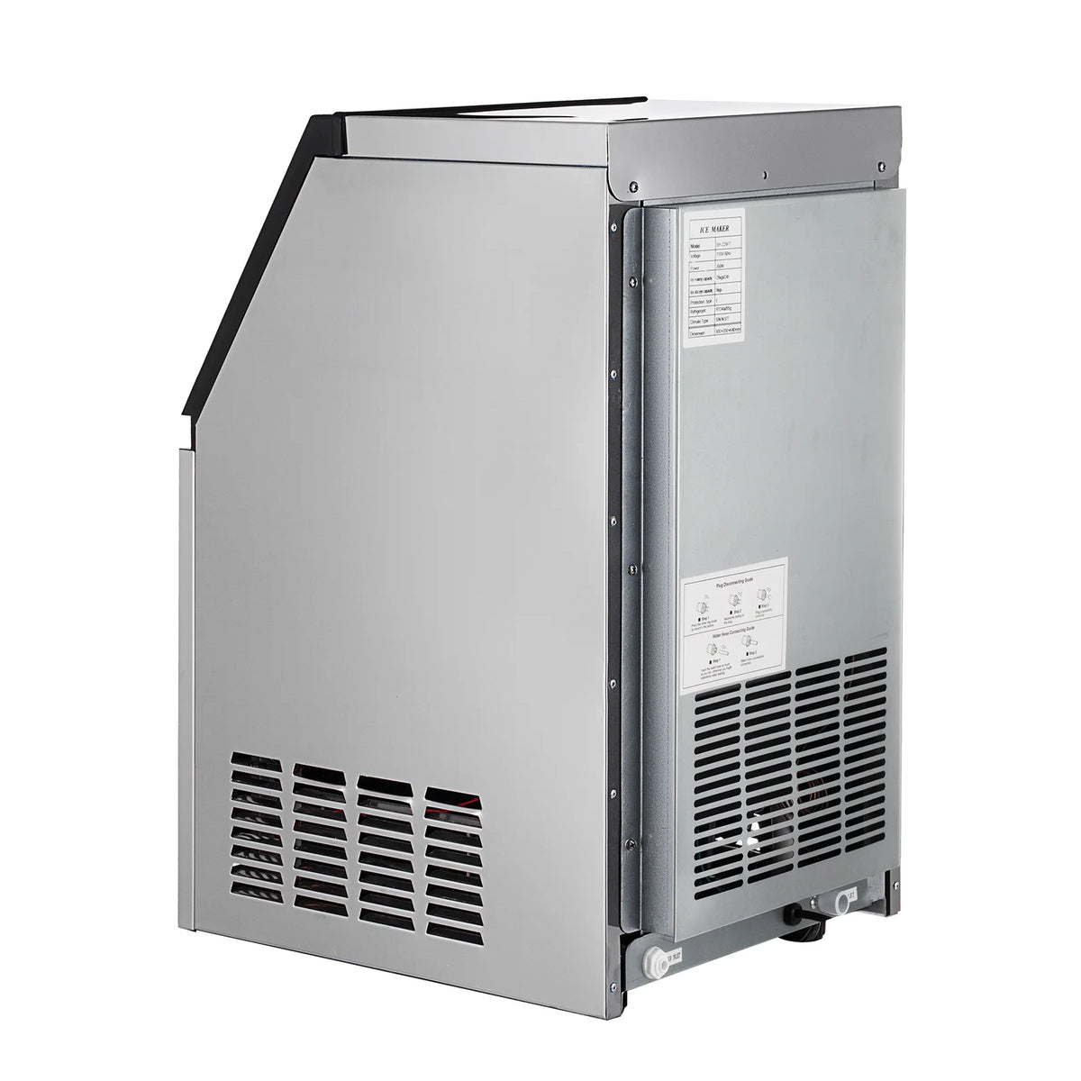 Commercial Ice Maker Machine 90LBS/24H Stainless Steel Freestanding T267289