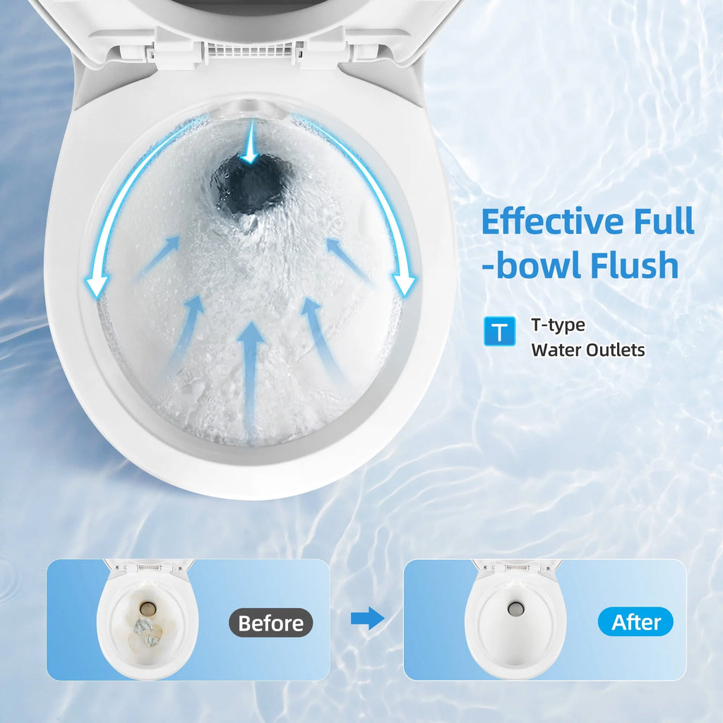 6.6 Gallon Gravity Flush RV Toilet with Hand Sprayer H6025