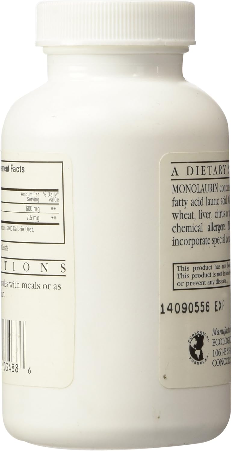 Monolaurin 600mg 90 Capsules F987