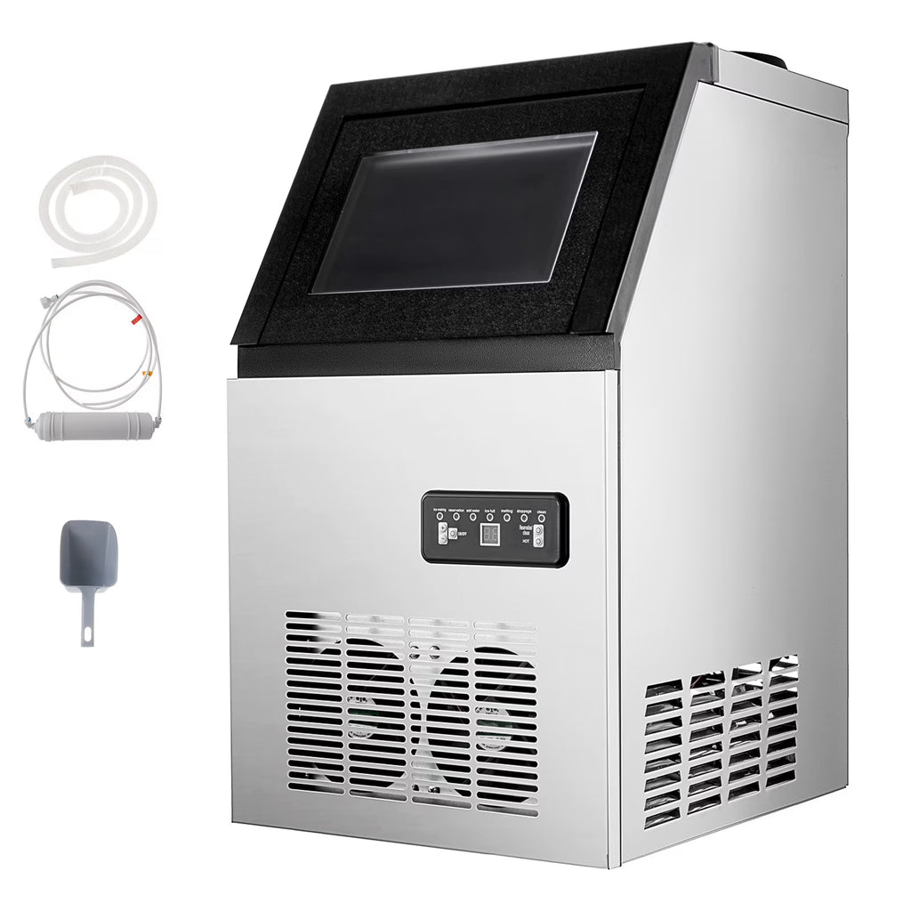 Commercial Ice Maker Machine 90LBS/24H Stainless Steel Freestanding T267289