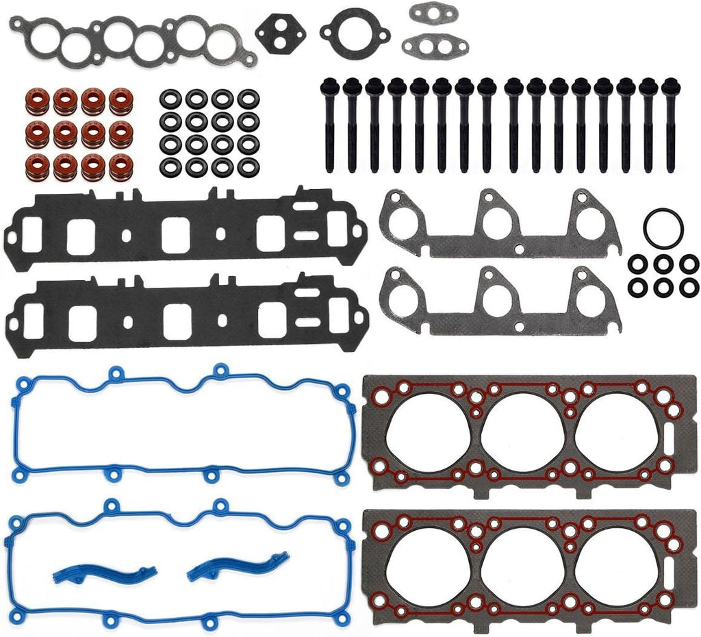 Cylinder Head Gasket with Bolts Kit Compatible with Ranger 1999-2001 3.0L Pack of 2 E957132