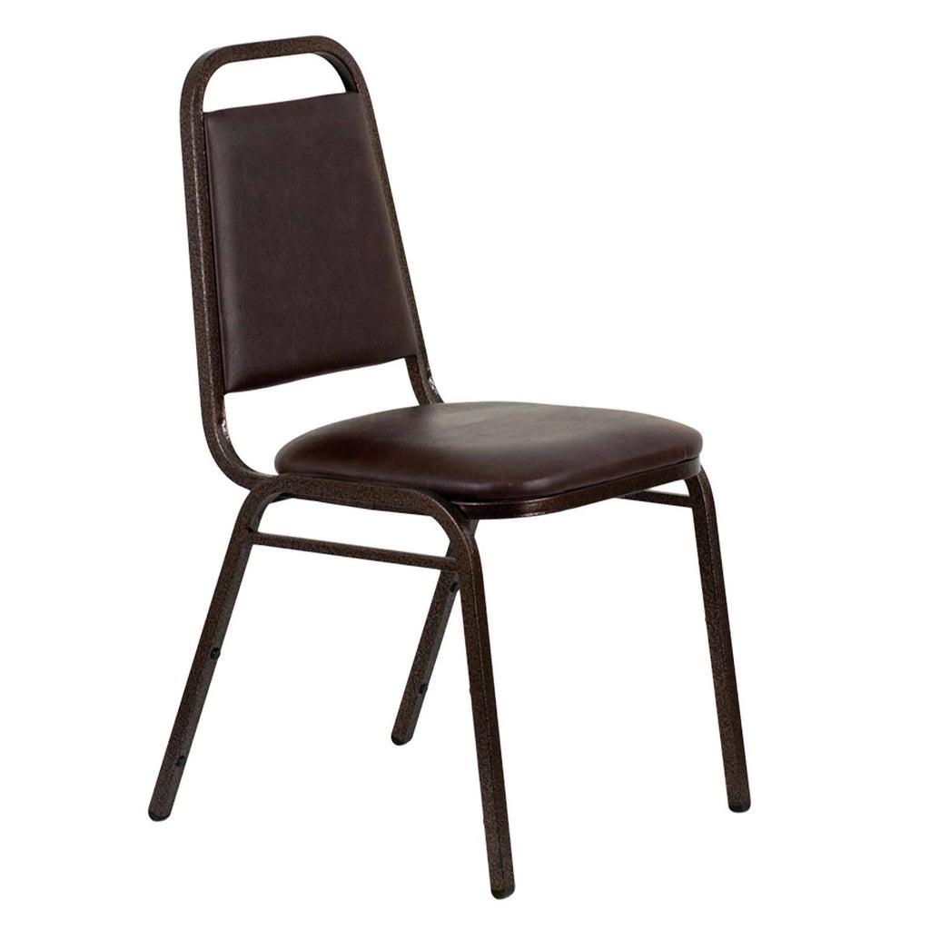 4 Pack Brown Vinyl Stacking Banquet Chair M7586