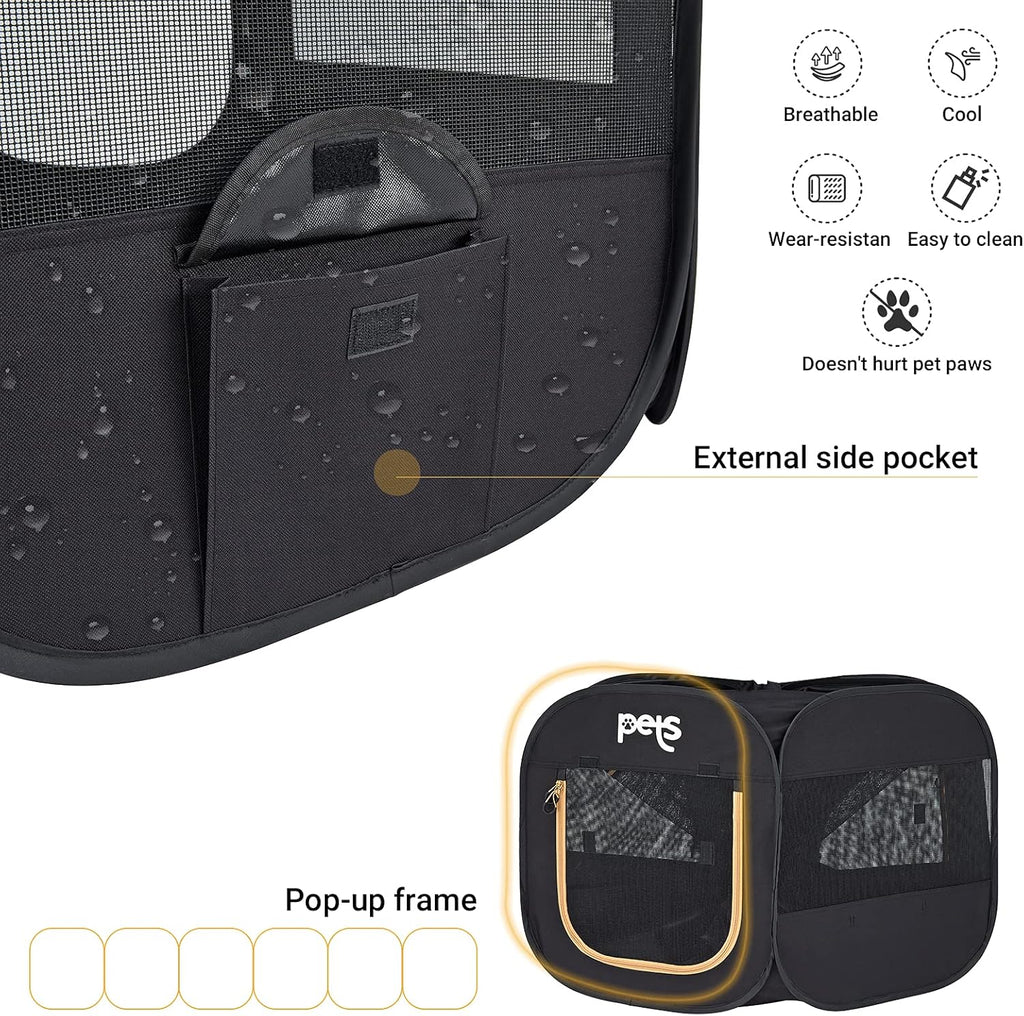 Portable Foldable Pet Playpen with Carrying Bag G279309