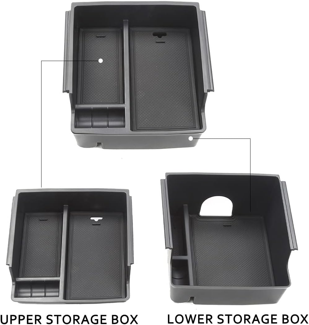 Central Armrest Storage Box Center Console Tray Organizer Pack of 2 B777400