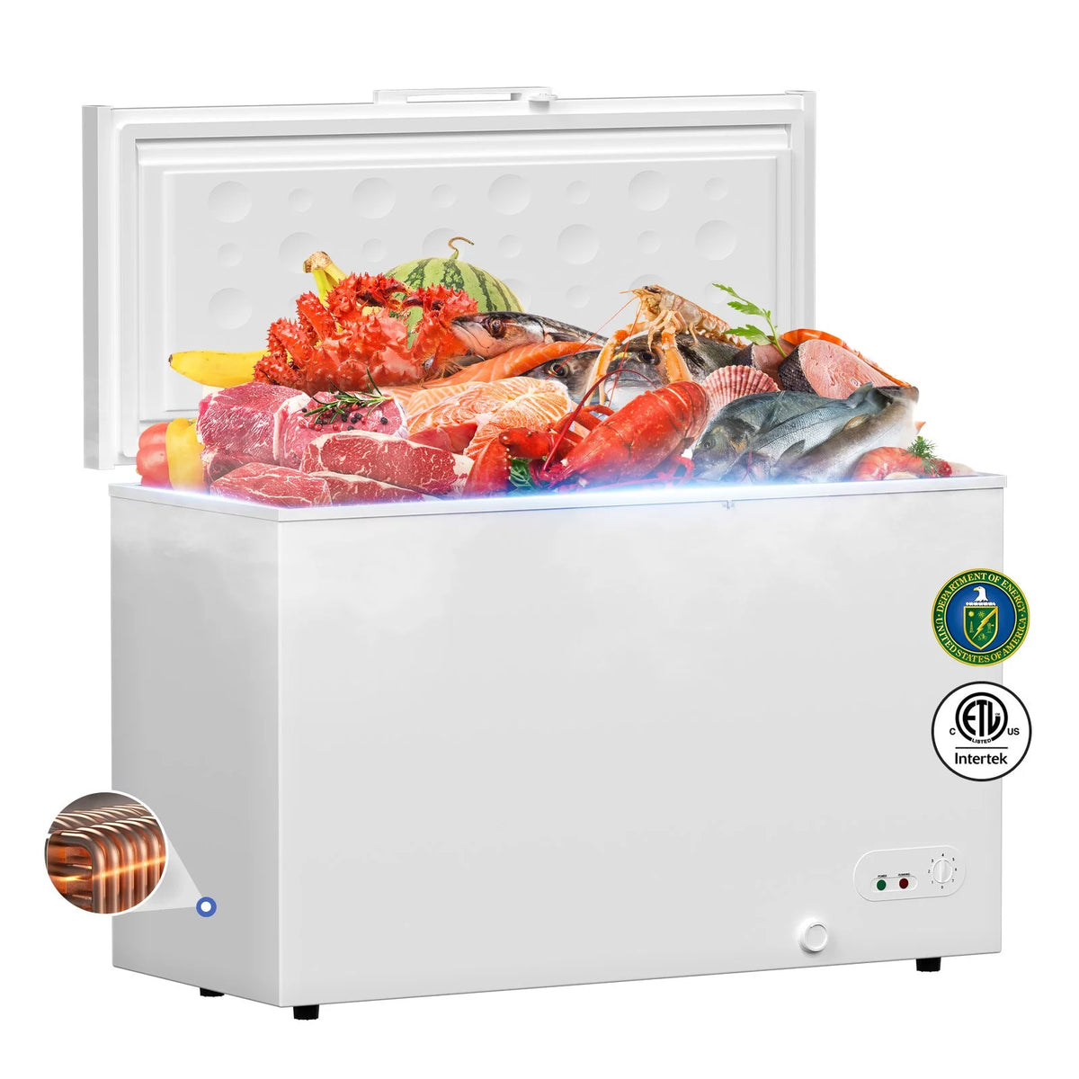 10 Cu.Ft. White Chest Freezer with Removable Basket E306287