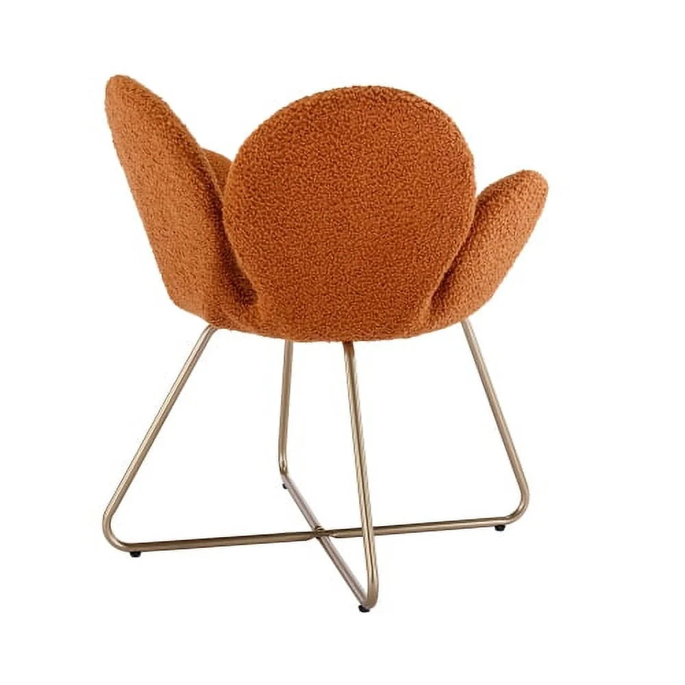 Velvet Upholstered Accent Chair with Metal Legs 2PC/SET W30569