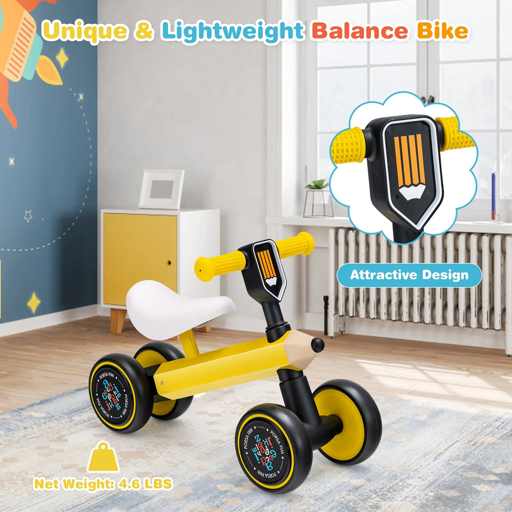 Yellow No Pedal Balance Bike U61281