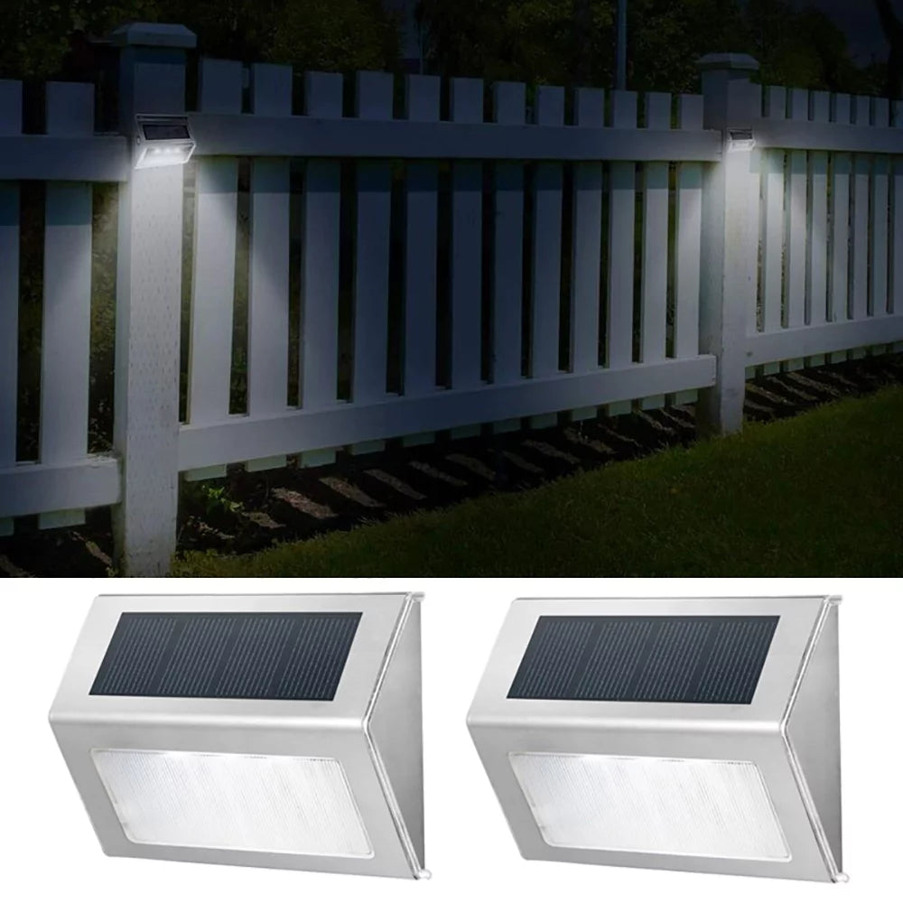 8 Pcs Outdoor Solar Fence Lights Q413