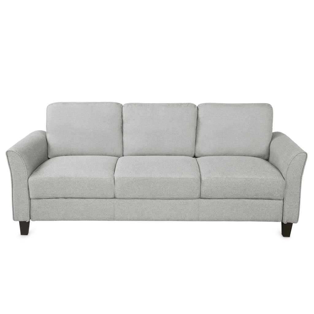 Light Gray Armrest Sofa Loveseat Chair 3-Seat Sofa F522