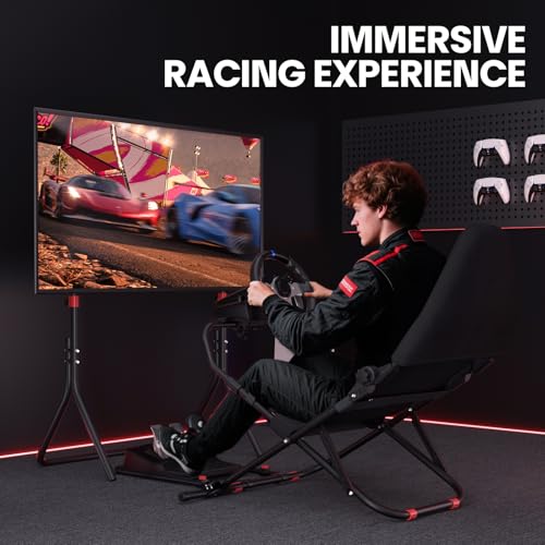 Racing Simulator Cockpit with TV Monitor Stand Z4827