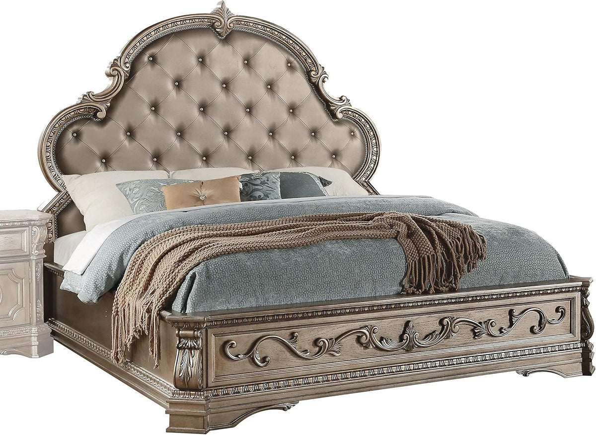 Antique Champagne Eastern King Bed A568200