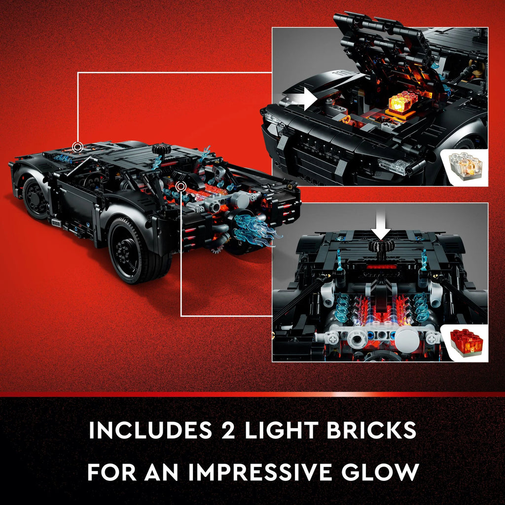 LEGO Technic BATMOBILE 42127 Model Car Building Toy with Light Bricks M254
