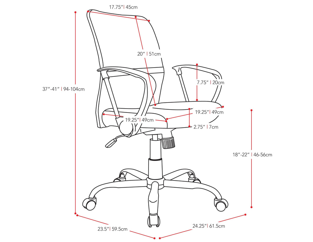 Blue Mesh Office Chair E3235