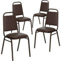 4 Pack Brown Vinyl Stacking Banquet Chair M7586