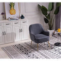 Gray Velvet Armchair D342