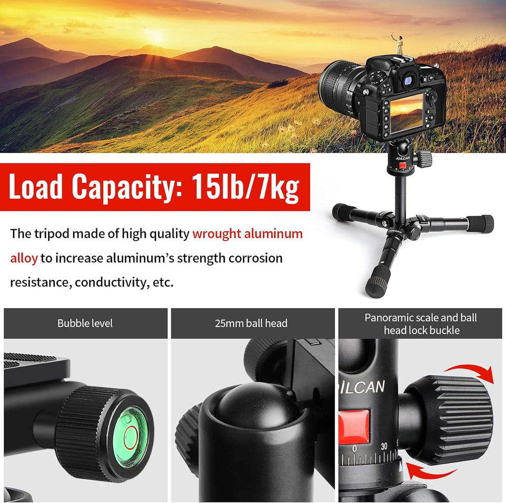 Black Pack of 2 Tabletop Tripod with 360 Degree Ball Head S2180