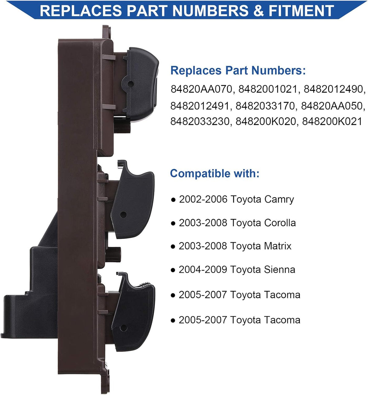 Driver Side Power Window Switch O31822