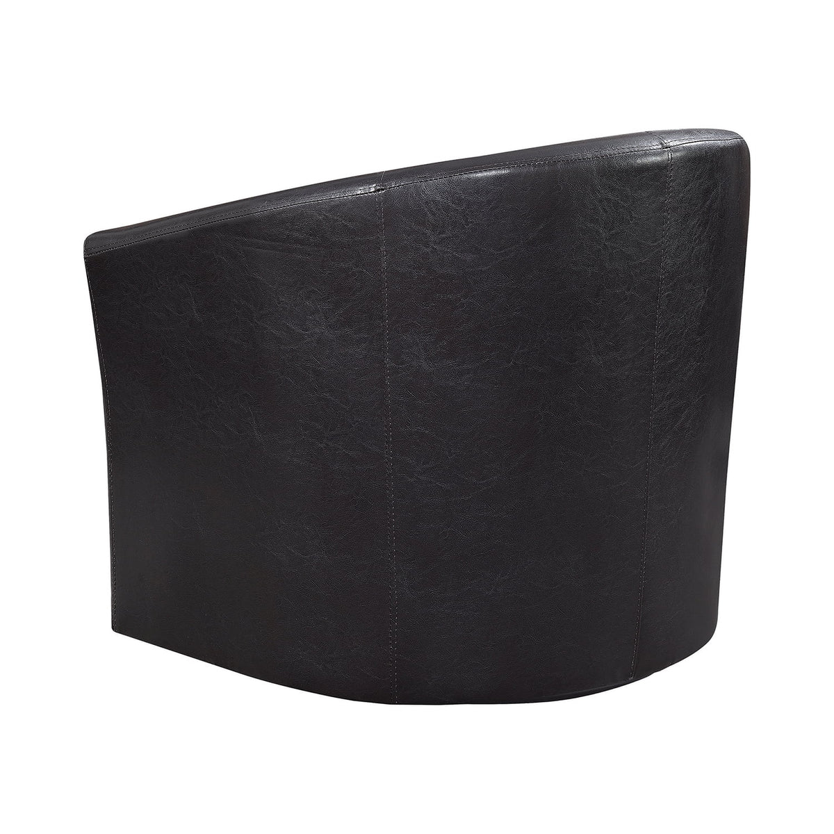 Dark Brown Upholstery Sloped Arm Swivel Accent Chair J706