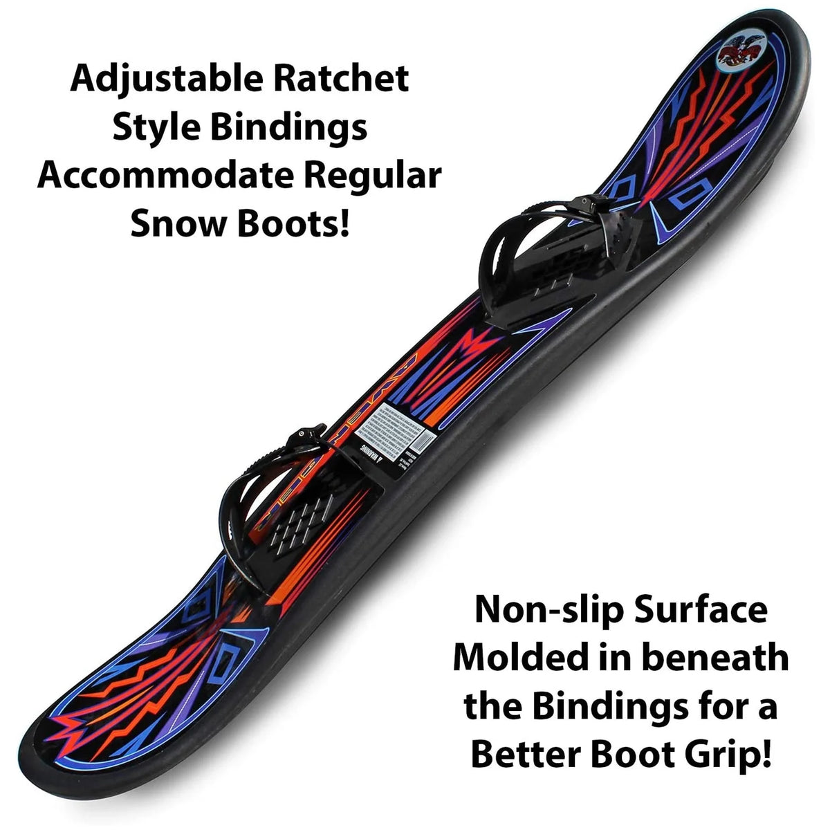 Plastic Snowboard with Foot Straps M97639