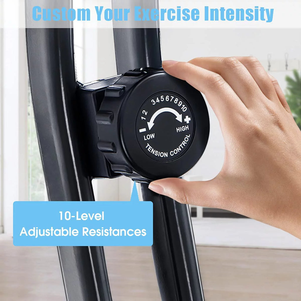 Folding Exercise Bike with 10-Level Adjustable Magnetic Resistance B7176