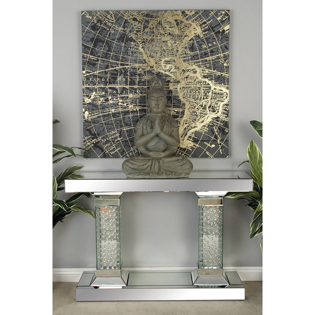 Crystal Pedestal Rectangular Console Table D160821