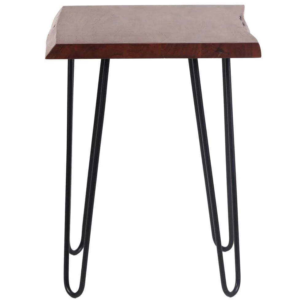 Acacia Live Edge End Table with Hair Pin Legs P7507