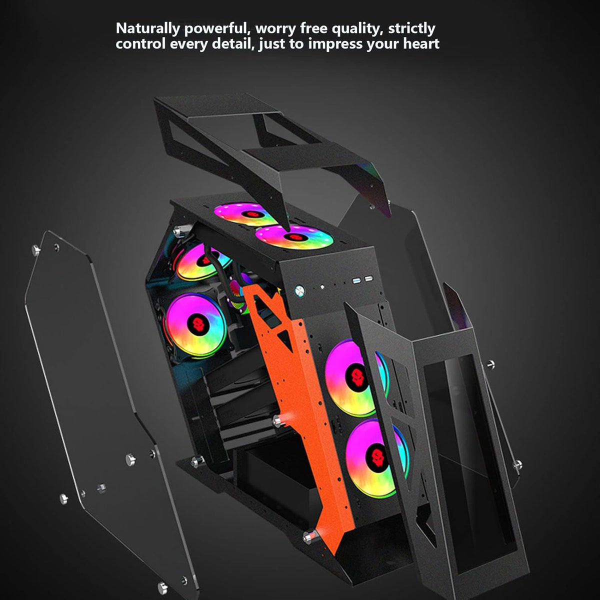 M-ATX PC Case with Tempered Glass A40083