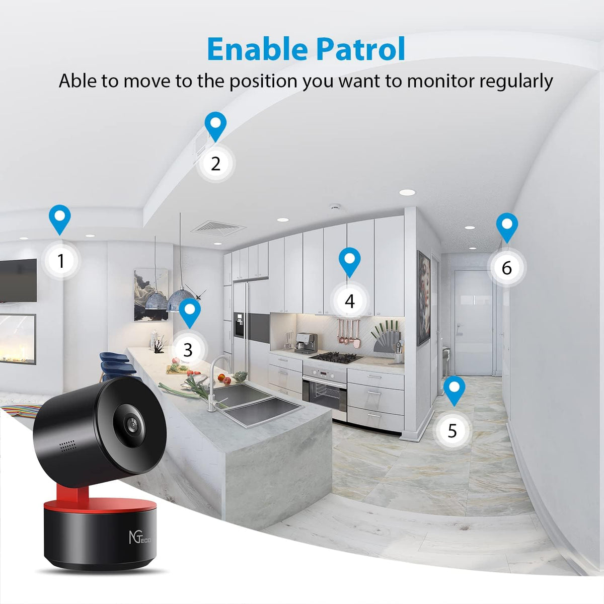 1080P WiFi Security Camera Indoor with Night Vision 2 Way Audio, Pack of 2 D47544