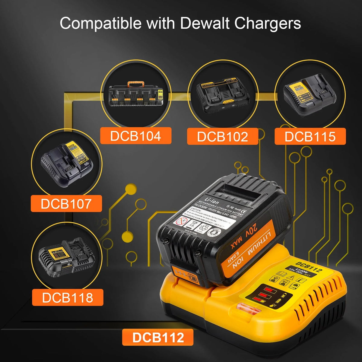 20V 6.0Ah Battery 2 Pack N1734