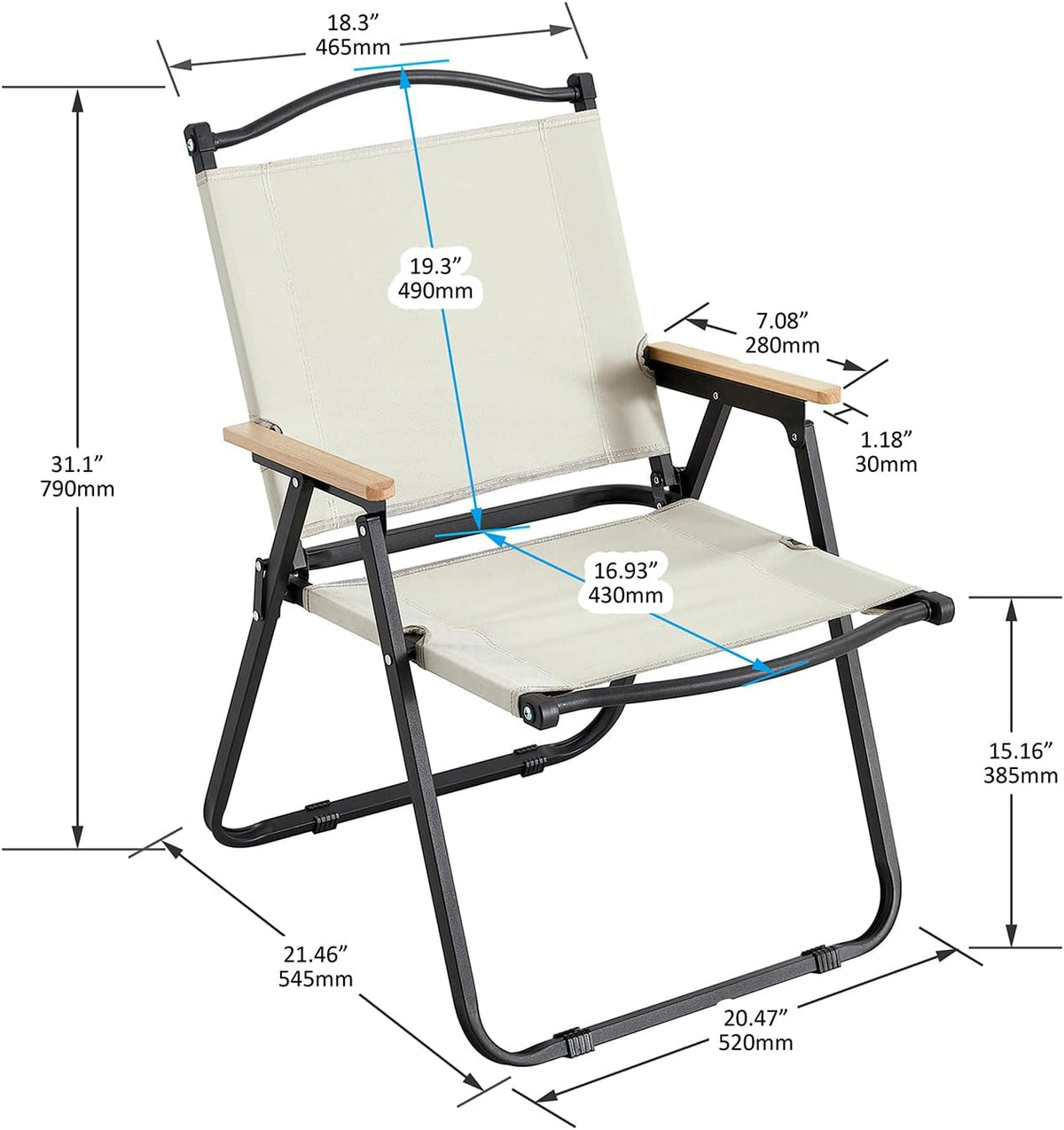 Beige Folding Patio Chair I60560