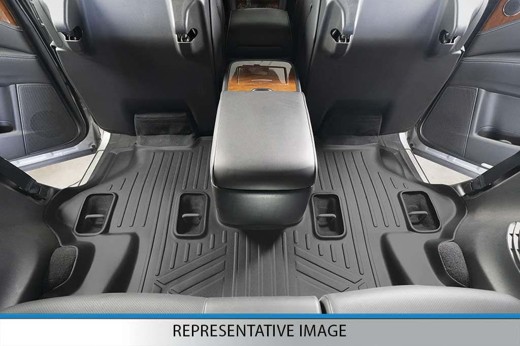 Black Custom Floor Mats 3 Rows and Cargo Liner Set H688252