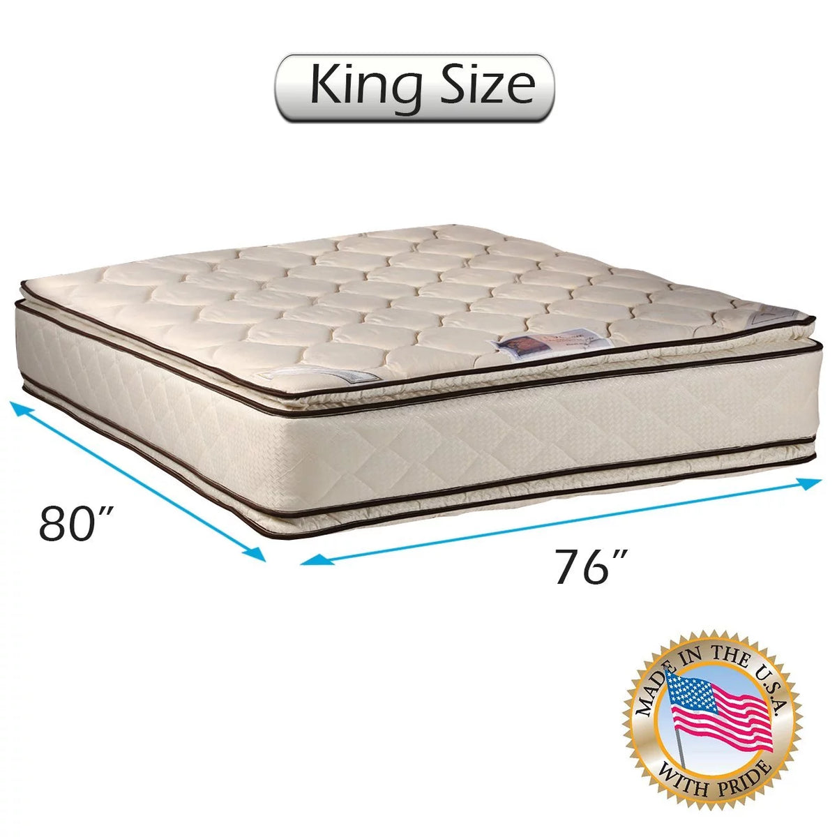 King Size Pillow Top Mattress H696